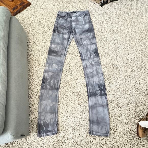 Men’s Vale Lives Stack Denim Jeans Tie Dye Acid Wash Mens 32 - Picture 2 of 5